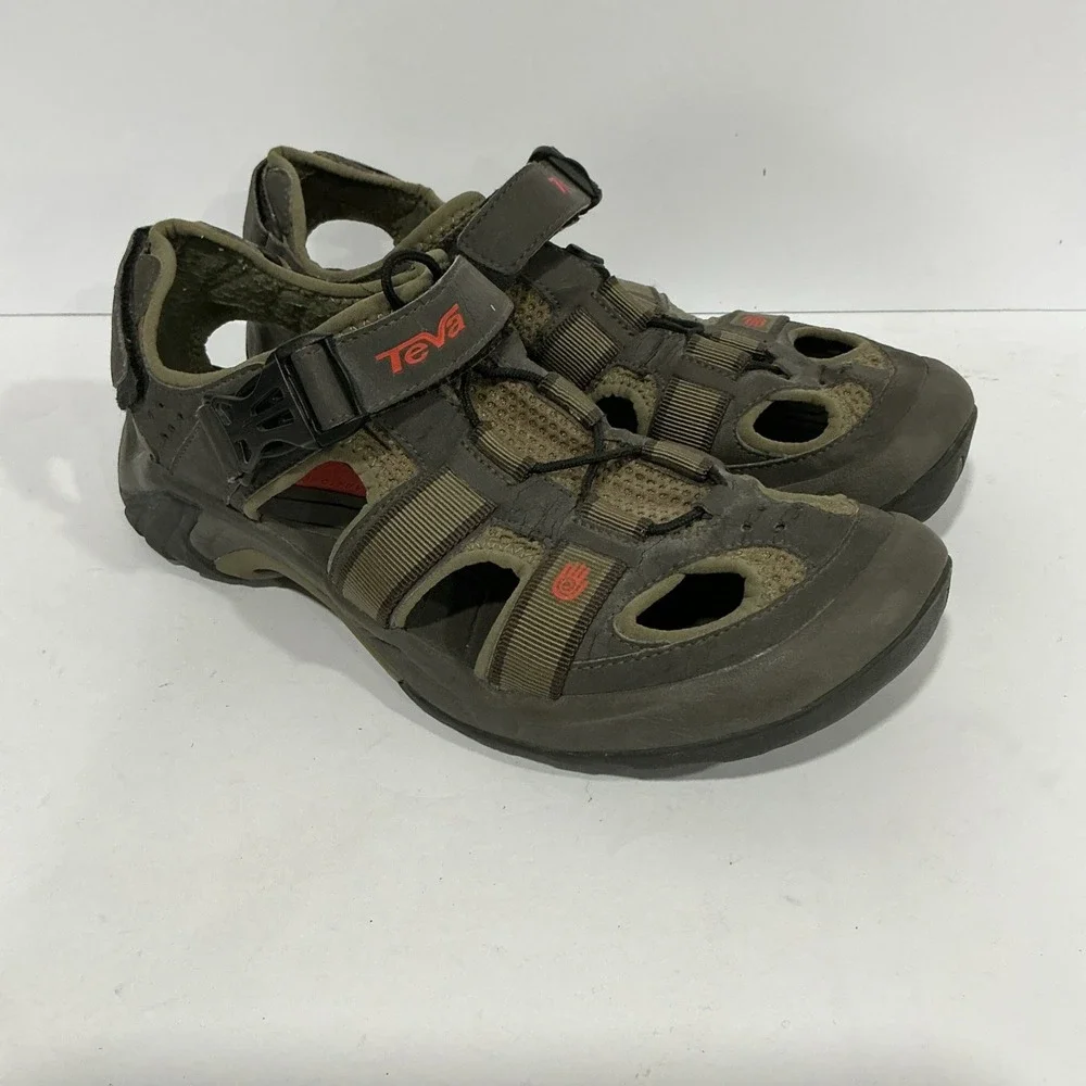 Teva Men's Size 9 Omnium 2, Closed Toe, Gray Green, Water Sport, Hiking  Sandals
